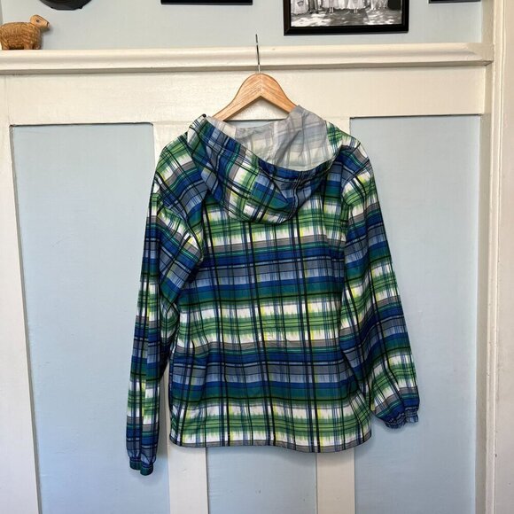 Champion Nylon Plaid Stadium Packable 1/4 Zip Pullover Windbreaker Jacket Mens M - Picture 2 of 12